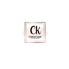 Letter CK Beautiful handwriting logo