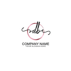 Letter DB Beautiful handwriting logo