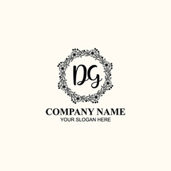 Letter DG Beautiful handwriting logo