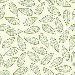 Botanical leaves seamless pattern design