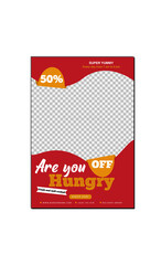 Fototapeta premium Trendy modern food business flyer