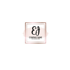 Letter EJ Beautiful handwriting logo