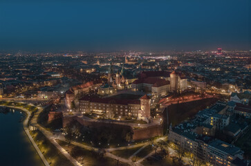Fototapeta na wymiar Wawel Castle Drone Photo