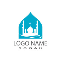 Mosque icon vector Illustration design template