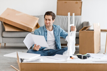 Difficulties and problems in assembling new furniture at home without master