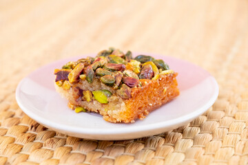 Traditional hrysh with coffee are served during Eid al adha or fitr celebration and ramadan , turkish, arabian, asian