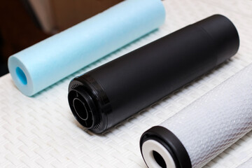 Replaceable carbon filters. Reverse Osmosis Water Filtration Filters.
