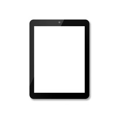 Vector computer tablet isolated on white background.
