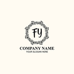 Letter FY Beautiful handwriting logo