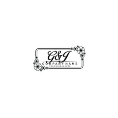 Letter GJ Beautiful handwriting logo