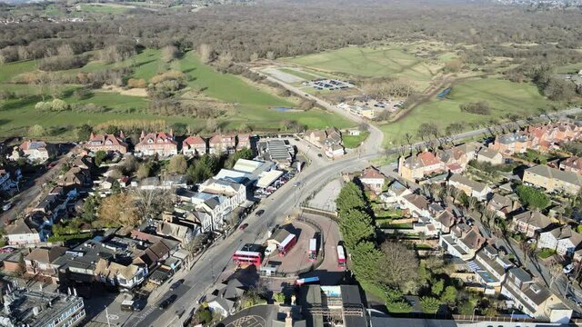 North Chingford Essex Epping forest in background  Aerial 4K Footage