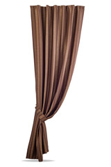 A beautiful curtain with a catch. Isolated white background. © alefat