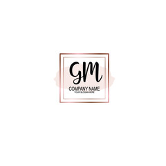 Letter GM Beautiful handwriting logo