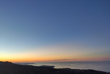sunset in the mountains