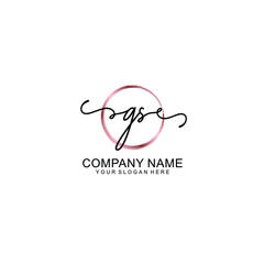 Letter GS Beautiful handwriting logo