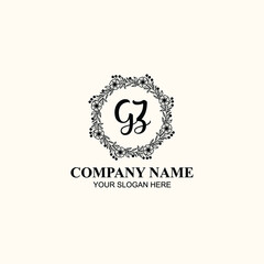 Letter GZ Beautiful handwriting logo