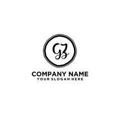 Letter GZ Beautiful handwriting logo