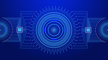 abstract technology background design, vector futuristic background template for web and print_