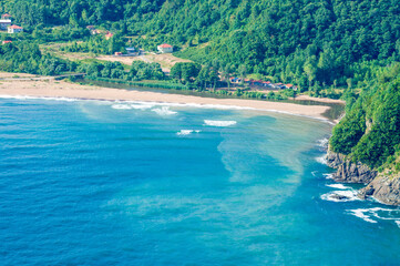 göckün beach: resort town on the west black sea coast. bartin turkey