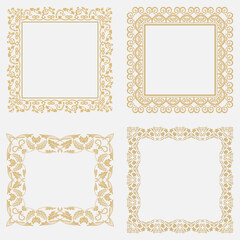 Vintage set circular ornament.