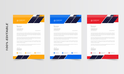 Letterhead template. Business letterhead design template