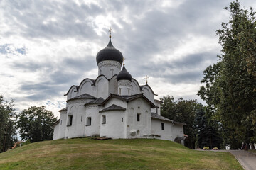 Fototapeta na wymiar The Church of Basil on the Hill (15th century), Pskov, Russia