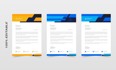 Letterhead template. Business letterhead design template