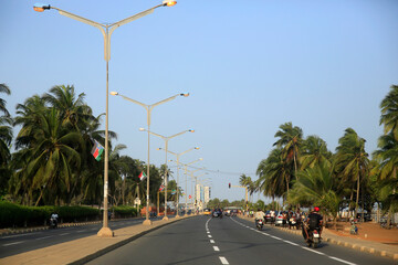 Lome. Boulevard du Mono.  Lome. Togo. 25.02.2015