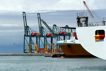 Port of Lome. Container terminal.  Togo.  15.05.2019