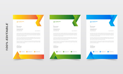 Letterhead template. Business letterhead design template