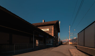 station in the evening.Kematen,2021.