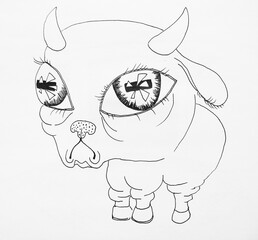Symbol of the 2021 - grumpy bull