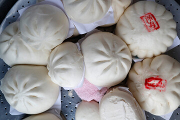 Dim sum. Chinese dumplings.  Ho Chi Minh City. Vietnam. 11.08.2017