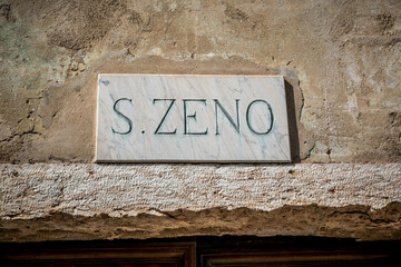 The old ninth-century Church of San Zeno in Bardolino. Veneto, Italy