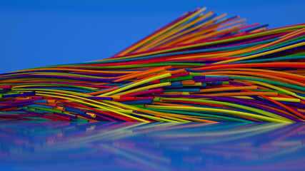 3d rendering. Abstract topography and colors