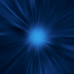Abstract sunburst coloured in blue