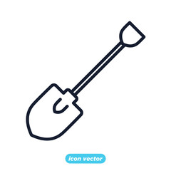 shovel icon. shovel symbol template for graphic and web design collection logo vector illustration