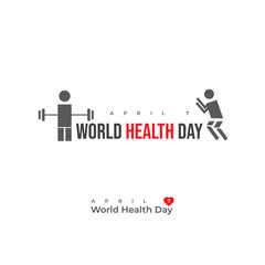 world health day logo,icon,banner,t-shirt design,illustration vector template.world health day concept. exercising silhouette running weight lifting. exercising concept world health day vector eps 10.