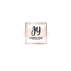 Letter JY Beautiful handwriting logo