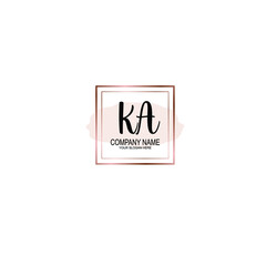Letter KA Beautiful handwriting logo