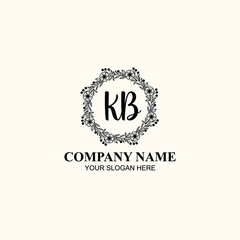 Letter KB Beautiful handwriting logo