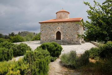 Fototapeta na wymiar Timios Stavros Byzantine church. Cyprus. 22.03.2018