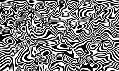 Black and white abstract liquify lines background