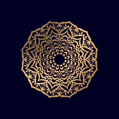 Luxury mandala golden arabesque pattern and Wallpaper theme Premium Vector