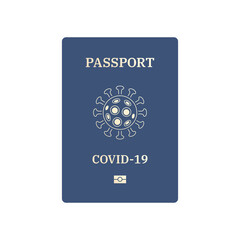 Passport covid-19 for free movement around the world isolated on white background. Vector illustration