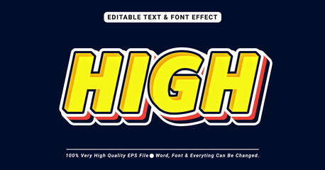High Pop Art Text Effect, Editable Text Effect