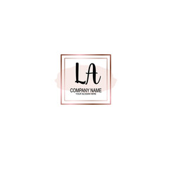 Letter LA Beautiful handwriting logo