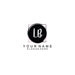 Letter LB Beautiful handwriting logo