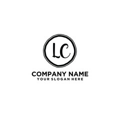 Letter LC Beautiful handwriting logo