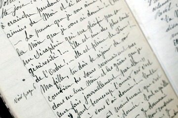 Fototapeta premium The Visitation Monastery. Notebook of the Venerable Sister Marie Martha Chambon. Marclaz. France.